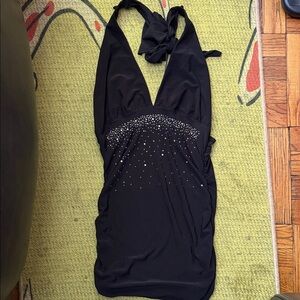 Vizio Black Fabric with Lace Detail size L